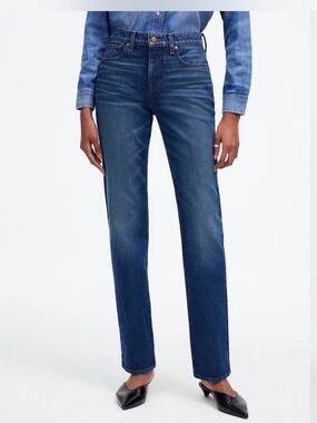 Madewell 90s Straight Leg Mid Rise Dark Blue Women’s Jeans Size 23 NWT